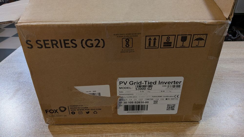 Inversor painéis solares Fox S3000