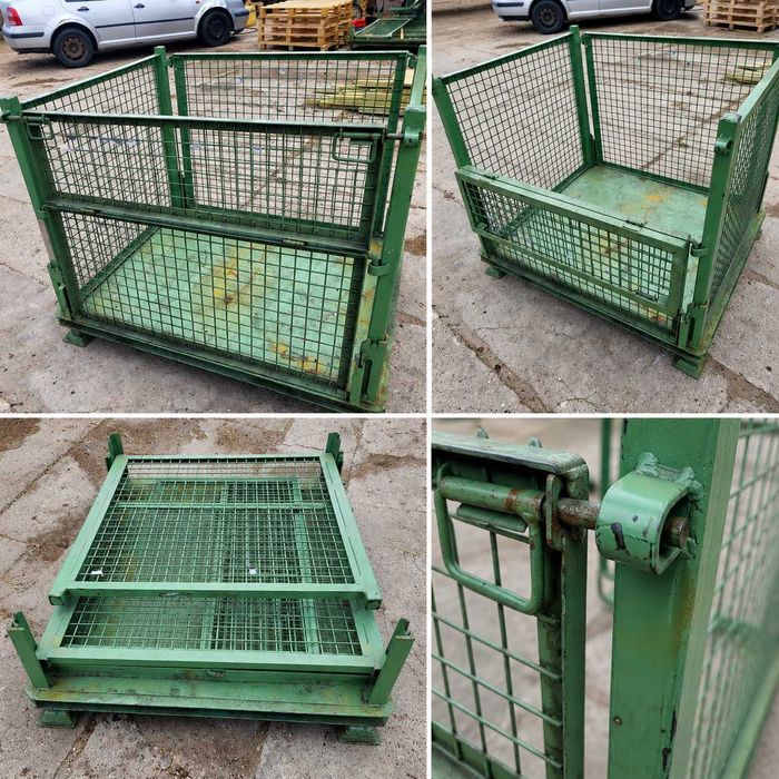 Gitterbox Kosz Magazynowy Transportowy Składany Transport Udźwig 1400 kg
