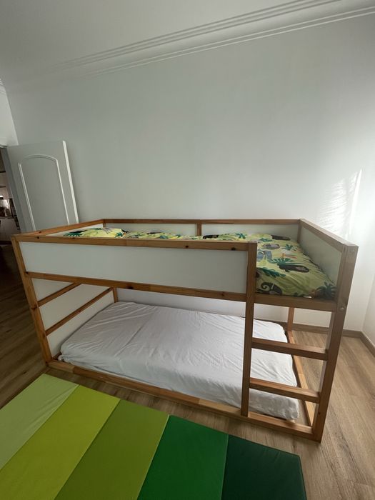 Cama Kura + Colchao+ Estrado + Dossel