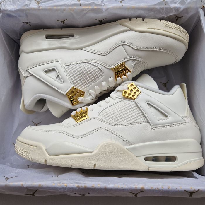 Jordan 4 white & gold 44.5