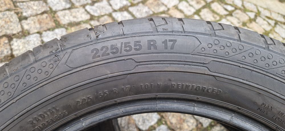 2 opony Continental 225/55/17 Contivancontact końcówka 2022r para lato