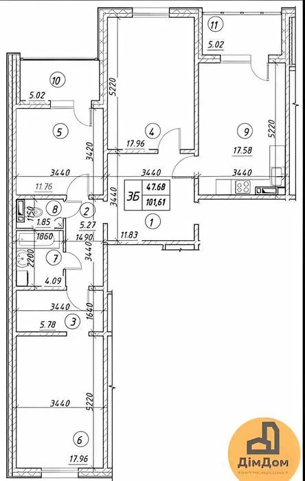 Продаж  3-кімнатної квартири / Ревуцького 54-Б / ст.м Харківська / 102 м2
