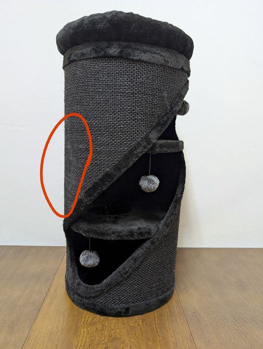 Diogenes Diagonal Basic Drapak Wieża dla Kota 36x75cm Czarna u