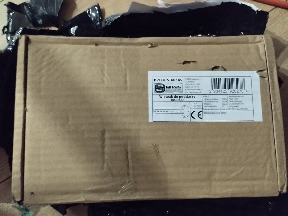 Wieszak grzybkowy/kotwowy do poddaszy 180mm DWA NOWE OPAKOWANIA 100 szt + 100 szt