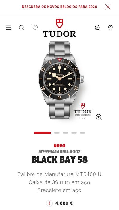 Tudor Black Bay 58 - NOVO
