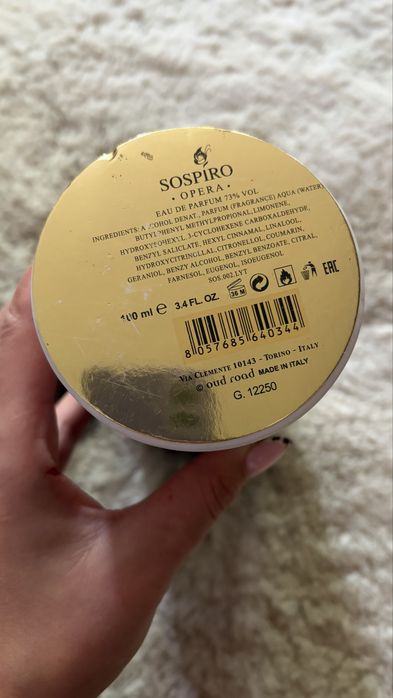Woda perfumowana unisex Sospiro Opera Grande - mocny i unikatowy zapach dla odważnych