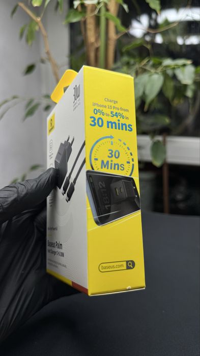 Мережевий зарядний пристрій Baseus Palm Fast Charger Type-C+USB 30W