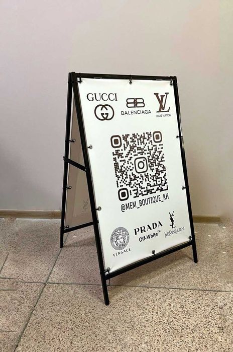 ШТЕНДЕР металевий, штендер з банером, рекламний щит, мимохід, спотикач