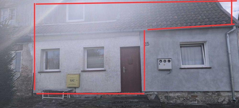 Mieszkanie niezależne w części bliźniaka, do kapitalnego remontu, z działką ok 1000m2.