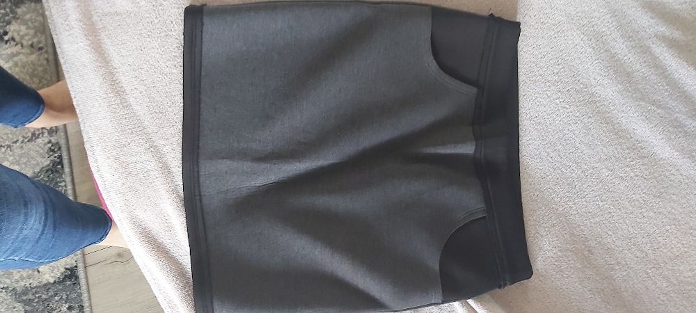 Spódnica Szaro-Czarna xl