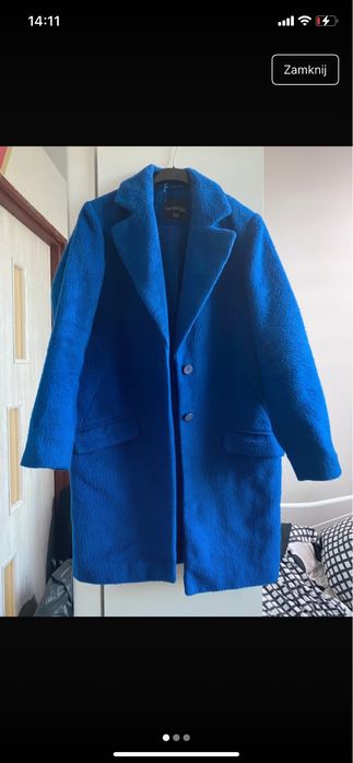 Plaszcz damski niebieski