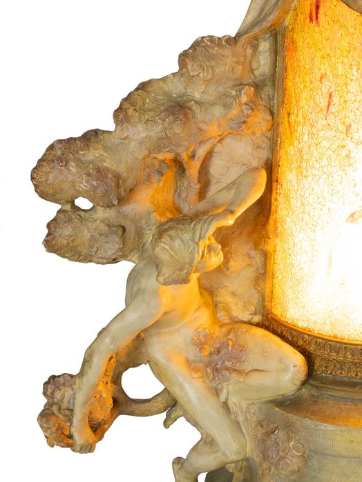 Relógio terracota Friedrich Goldscheider Arte Nova | século XIX