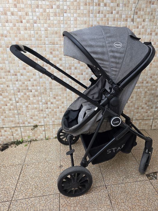 Carrinho de Bebé Infanti Start 3 em 1 – Ovo + Carrinho – Muito Bom Estado