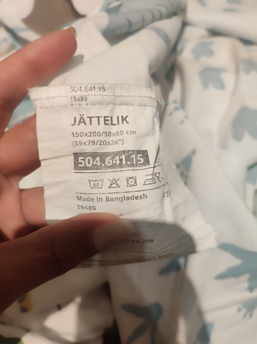 Capa de edredão menino (dinossauros) dupla face