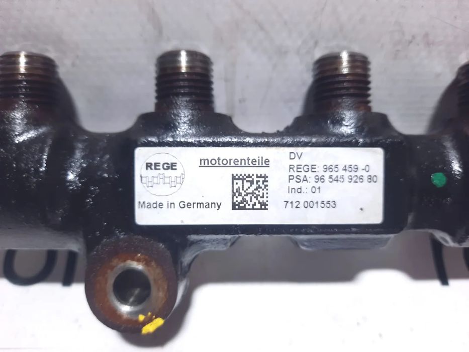 REGUA INJETOR INJETORES PEUGEOT 206 1.6 HDI 16V 109CV 9HZ 9654592680