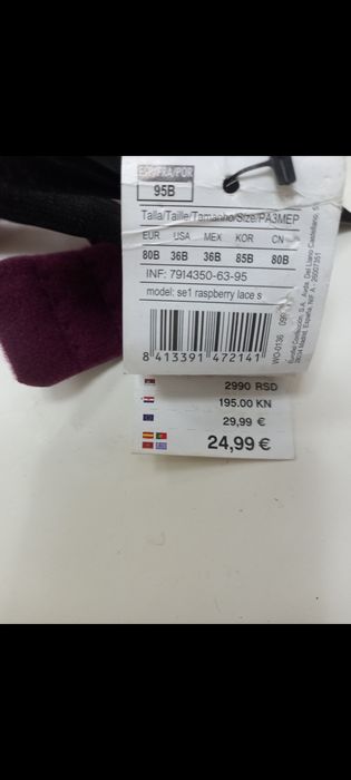 Sutiã bordeaux novo com etiqueta