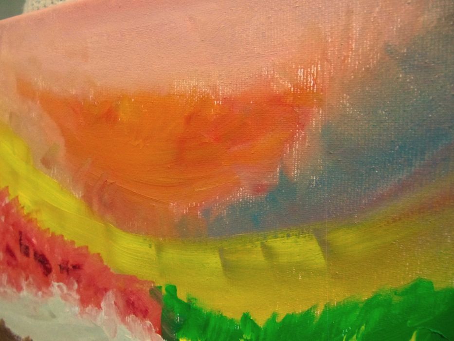 Quadro pintado a óleo,por cega