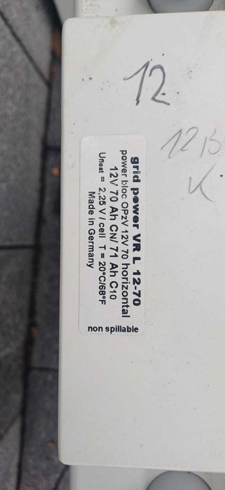 Akumulatory Hoppecke  blok solarny 12V 1 OPzV 70