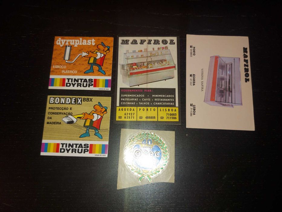 conjunto de autocolantes dos anos 80