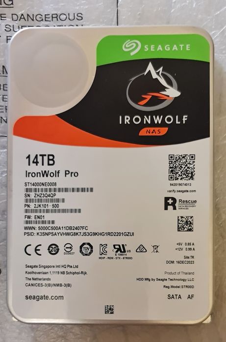 Iron Wolf pro NAS, ST14000NE0008