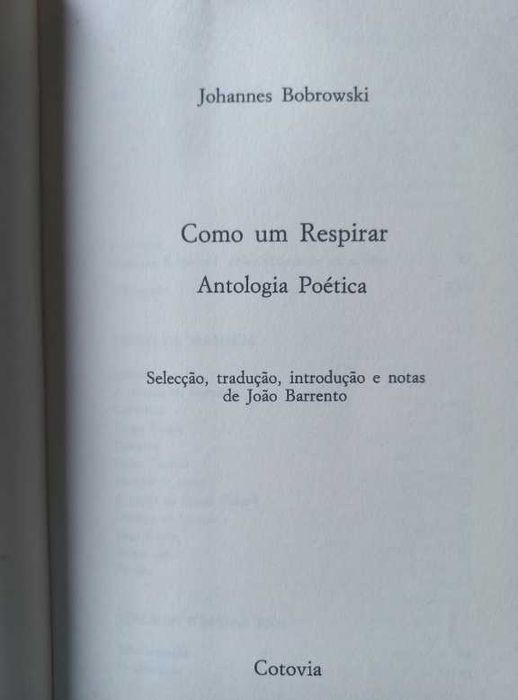 Como um Respirar - Johannes Bobrowski