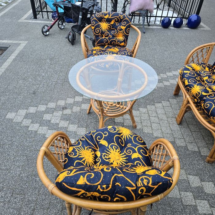 Zestaw meble ogrodowe rattanowe