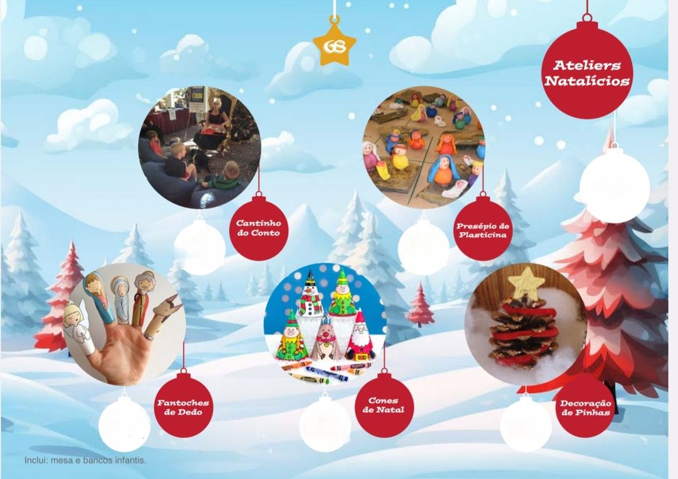 Ateliês de Natal para o seu evento.