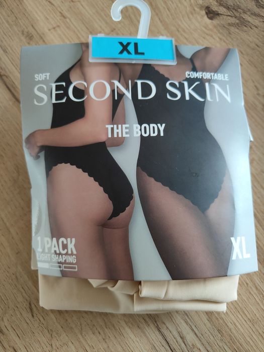 Body second skin beż i brąz  xl