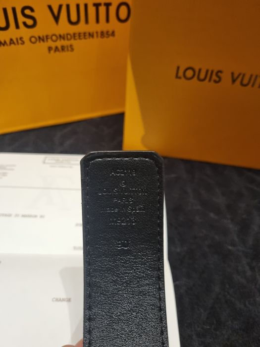Czarny pasek Louis vuitton 105cm