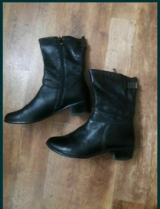 Сапоги кожаные натур.