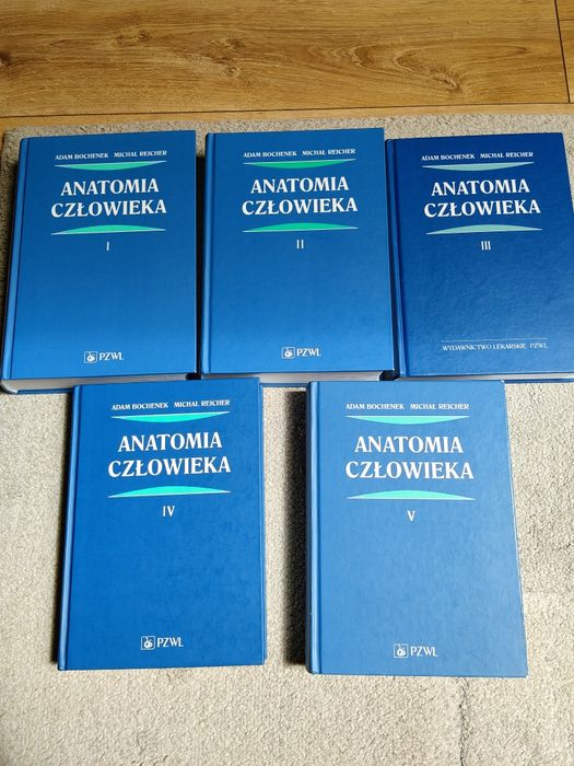Anatomia człowieka, Bochenek, 5 tomów