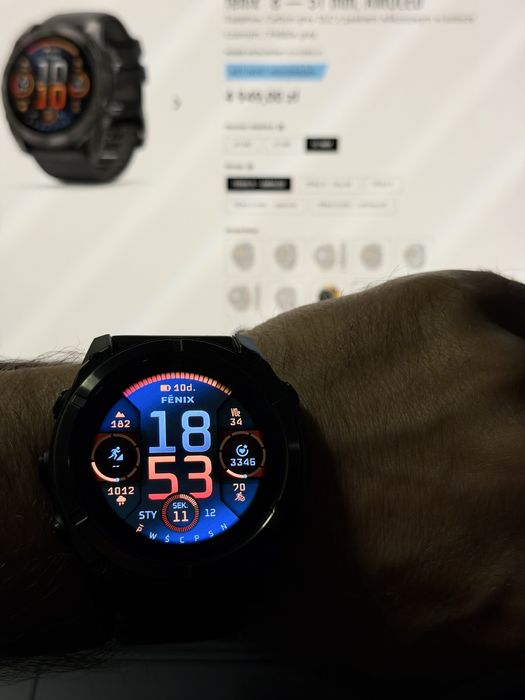 Garmin Fenix 8x AMOLED 51mm Sapphire carbon gray - GWARANCJA PROD.