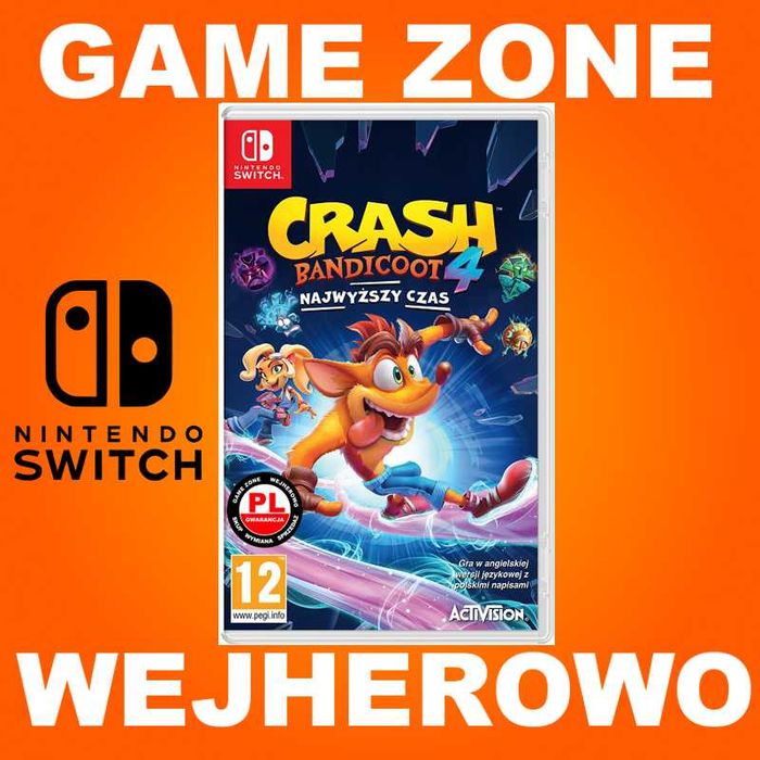Crash Bandicoot 4 Najwyższy Czas PL Nintendo SWITCH + Lite + Oled