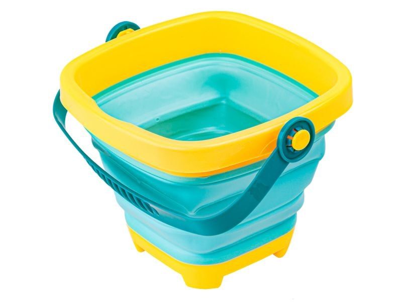Składane Silikonowe Wiaderko + Akcesoria, Foremki Zestaw Do Zabawy