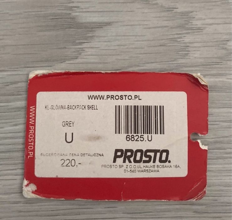Plecak Prosto.