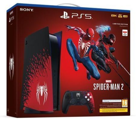 PlayStation 5 Limitowana Edycja Spider-Man 2 Przerobiona Jailbreak Zestaw z Padem Pudełkiem i Grami
