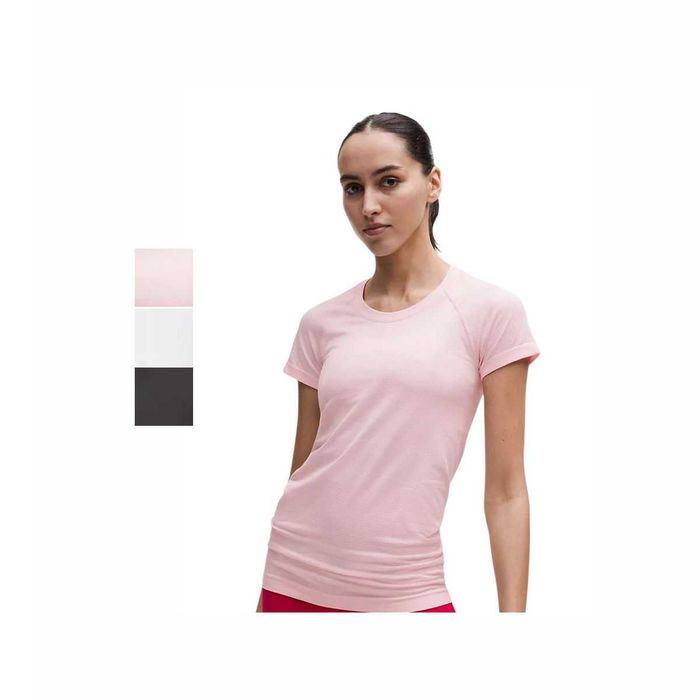 Футболка Lululemon Swiftly Tech Short-Sleeve Shirt 2.0 Pink \ White \ Black