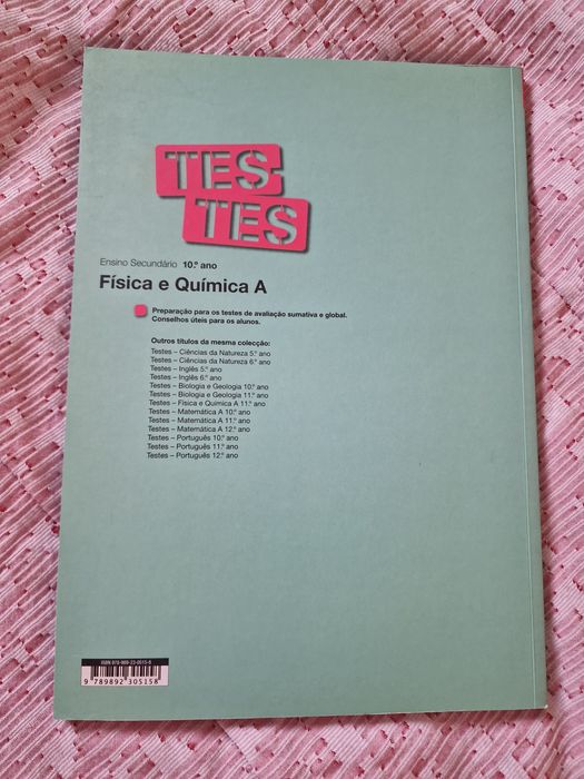 Testes Física e Química A 10° Ano da Editora Asa