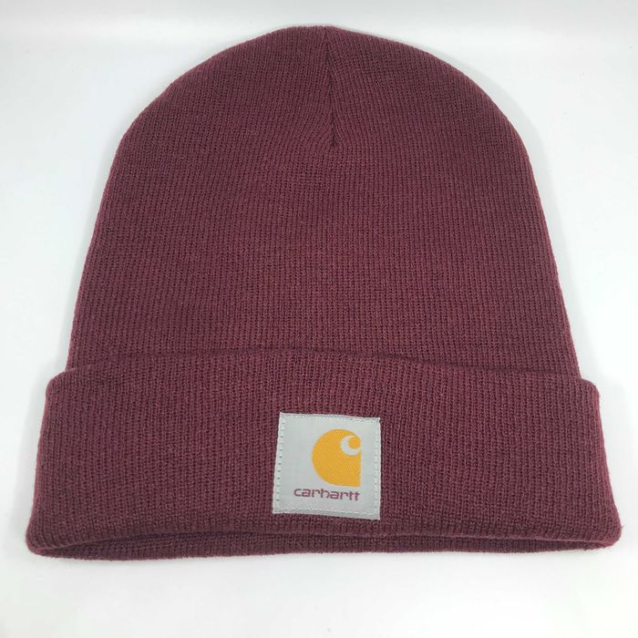 CARHARTT oryginalna czapka zimowa stan BDB bordowa