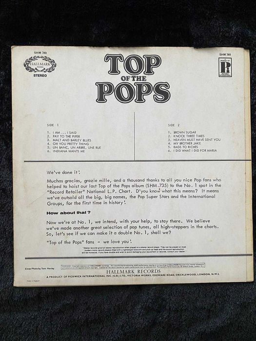 Top Of The Pops – Hallmark Records SHM 740 LP 1971 33rpm