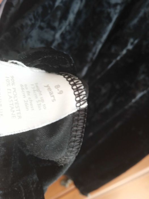 Sukienka dla dziewczynki czarna koniec roku początek 8, 9 lat