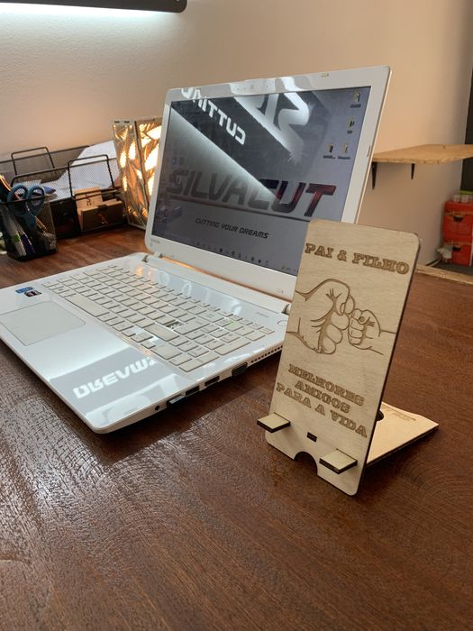 Suporte telemóvel madeira, personalizavél.