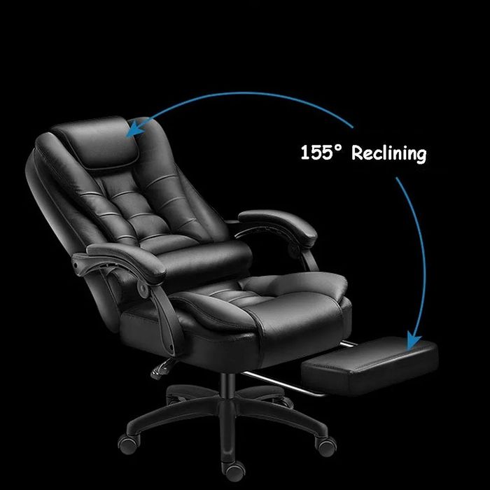 Крісло Офісне Boss з Функцією вібромасажу, Колір чорний.