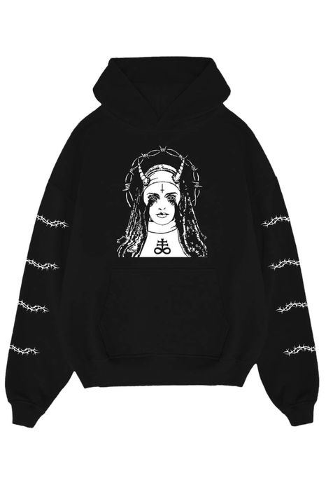 Тёплое худи с принтом