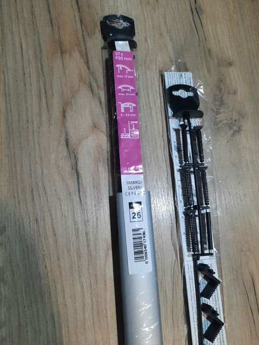 5 szt  listwy progowe srebrne nowe