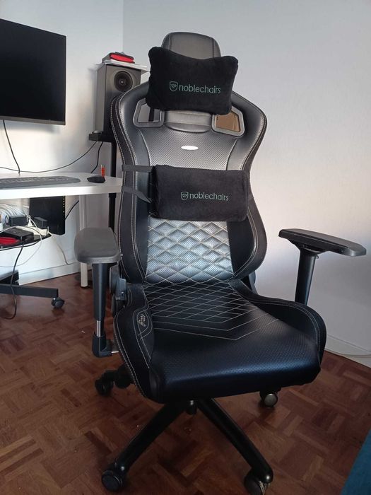 Cadeira gamer Noble Chair Epic - conforto e estabilidade, como nova!