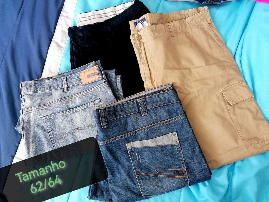 Lote 4 Calças de Homem - 62/64
