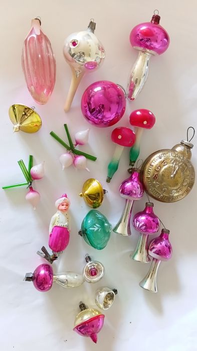 Елочние игрушки ссср редиска юла гриб