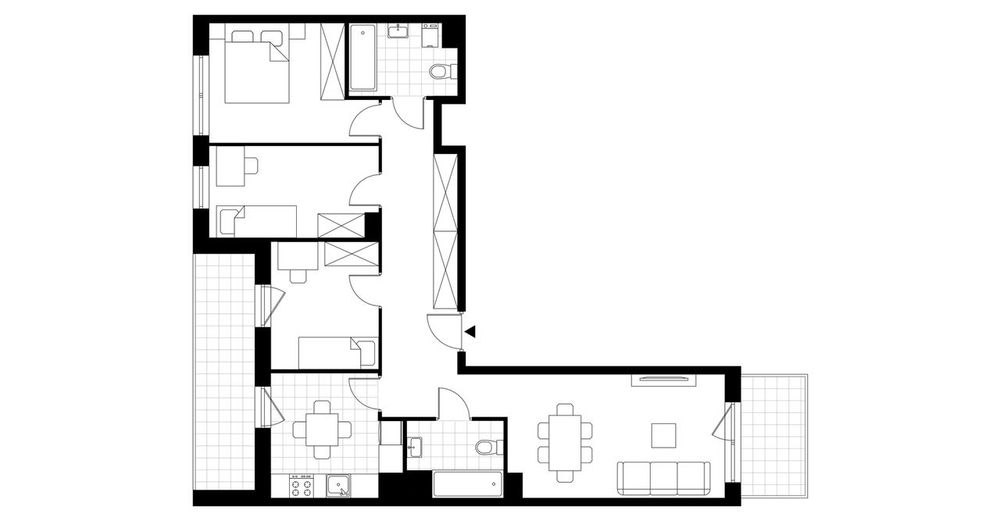 4-pokojowe mieszkanie 75m2 + 2 balkony
