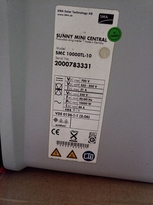 Інвертор мережевий SMA 10 кВт